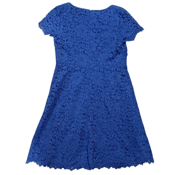 SOLD Talbots Lace Overlay Fit & Flare Cocktail Dress - Picture 4 of 9